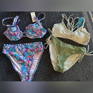 Two CUPSHE bikini swimsuits